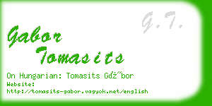 gabor tomasits business card